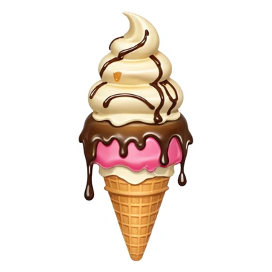 An ice cream cone sticker