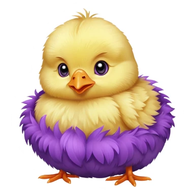 Purple baby chick sticker