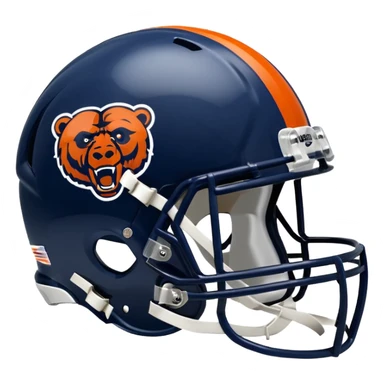 Chicago Bears football helmet with team logo facing left, emoji style sticker