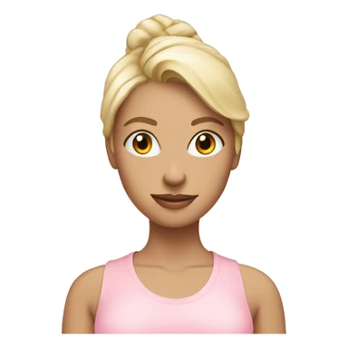 PILATES blonde lady light pink clothes sticker