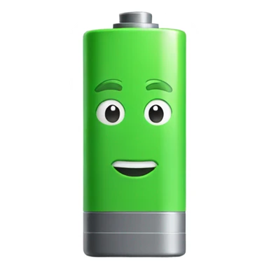 Little bit Smiling Green battery  sticker