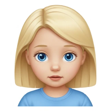 Baby girl with blonde hair and blue eyes sticker