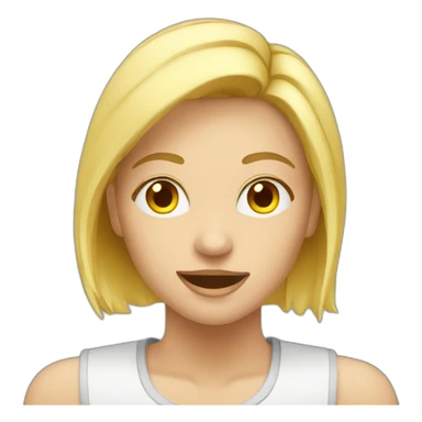 blond en train de plaurer sticker