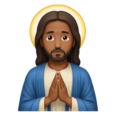 Black jesus christ pray sticker