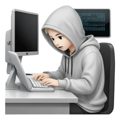 monochrome hacker terminal command center sticker