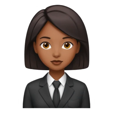 black girl working incorporate attire and sleek hair sticker