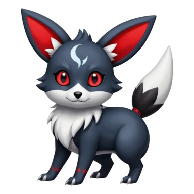 Umbreon-Zorua-Absol-Minccino-Zangoose-fusion-hybrid-creature  sticker