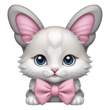 Bébé chat avec un noeud papillon rose sticker