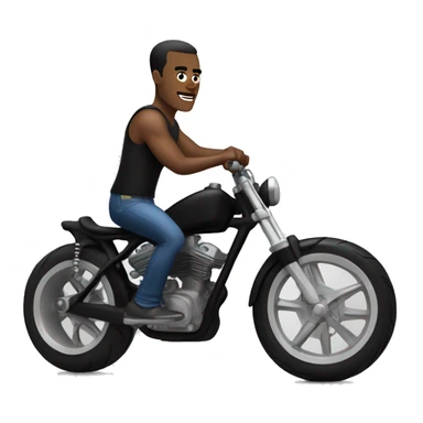 Muscle WHITE man in  custom black bike sticker