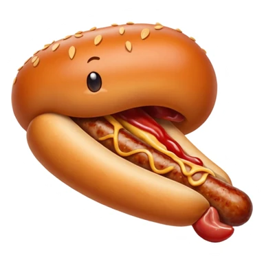 Mouth on sausage sticker
