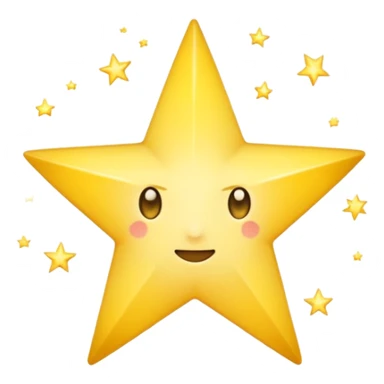 Star twinkle no eyes  sticker