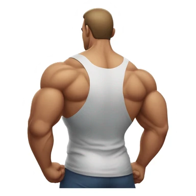 muscle man back sticker