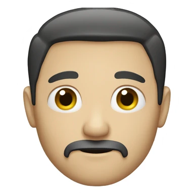 white man with short black hair and goatee sticker