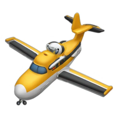 Canadair qui vol au dessus de la mer sticker