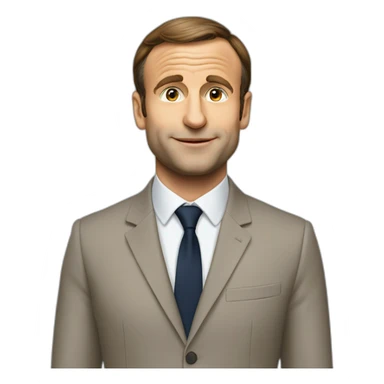 Macron avec la tête d'un canard sticker