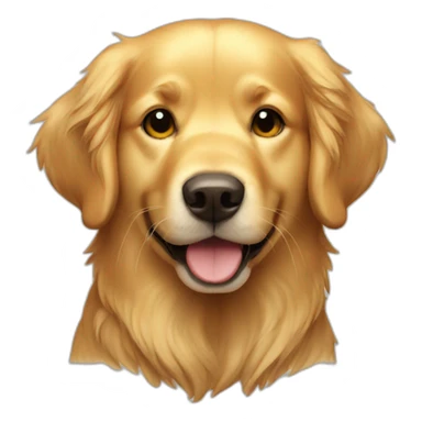 Golden retriever happy sticker