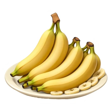 Panquecas em um prato redondo com rodelas de banana sticker