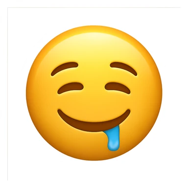 face with drooling emoji sticker