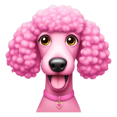 Pink poodle sticker