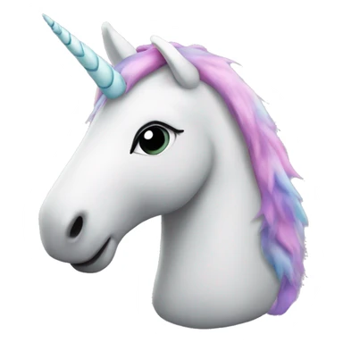 Large stuffed plushie unicorn sticker