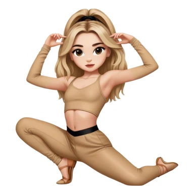 Sabrina carpenter doing a split in a hot outfit  sticker