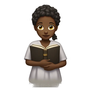 Black girl holding a bible sticker