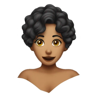 Una persona de piel morena y cabello rizado acostada en una cama durmiendo sticker