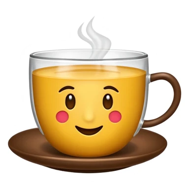 Klasik türk bardağıyla çay ve çay kaşığı emoji sticker