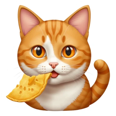 Chat qui mange du chips sticker