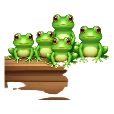 Frogs on a porch sticker