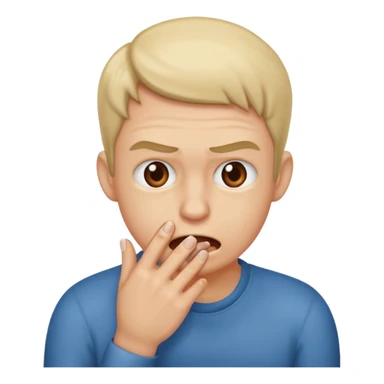 Biting fingernails sticker