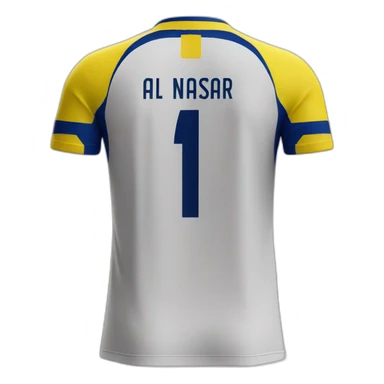 Al nassr home kit back view sticker