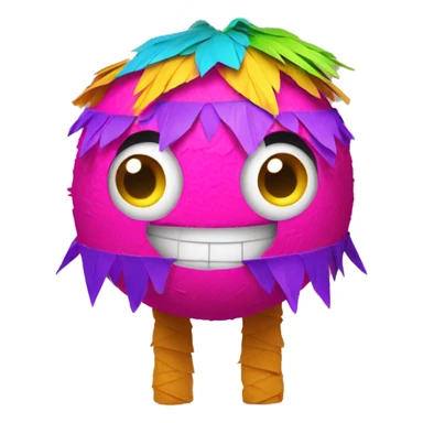 cute pinata with big eyes and smiling face sticker