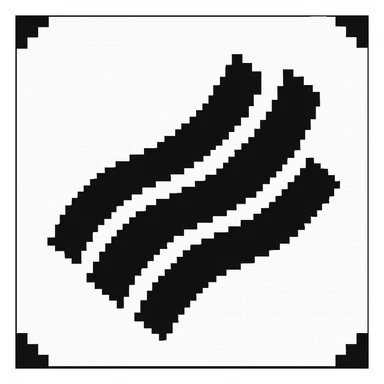 Convert this logo to pixel art style, keeping the design clear and recognizable. The style should mimic pixel art aesthetics with sharp edges and limited color palette typical of pixel art. sticker