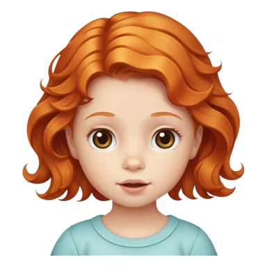 baby face ginger wavey hair girl  sticker
