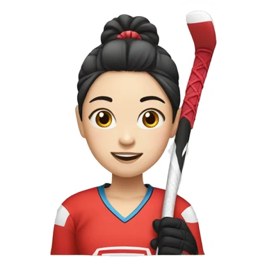 Chinese girl who play hockey sticker