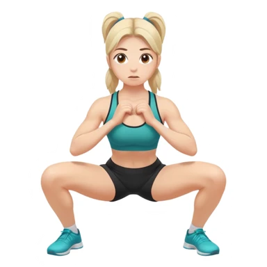  A girl Doing bulgarian squats  sticker