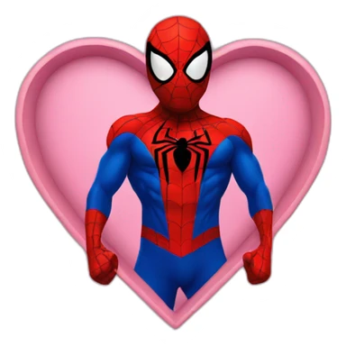 Spiderman Heart sticker