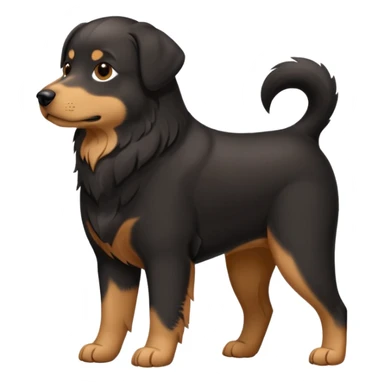 Chien noir avec poitrine et patte avant droite blanche sticker