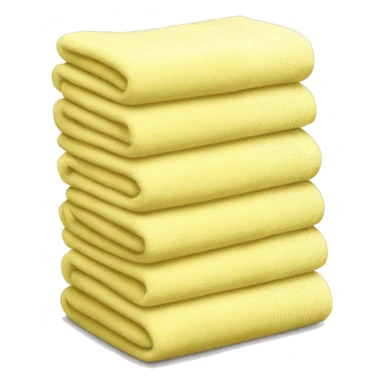 stack of light yellow towels sticker