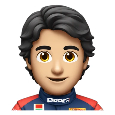 Carlos Sainz junior with F1 Ferrari team sticker