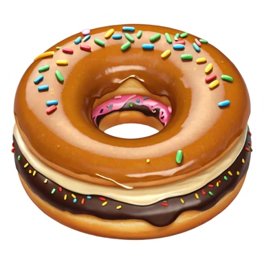 Donut with beige topping sticker