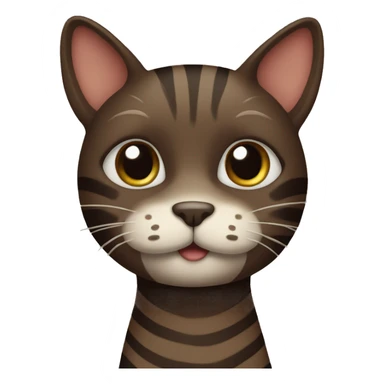 Dark brown cat with stripes sticker