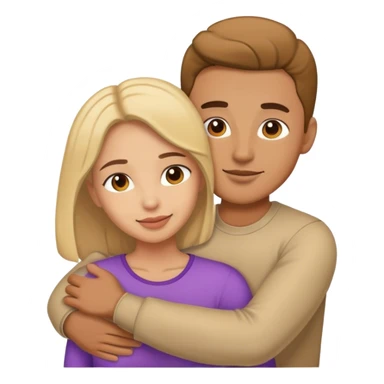 Man and woman hugging  sticker