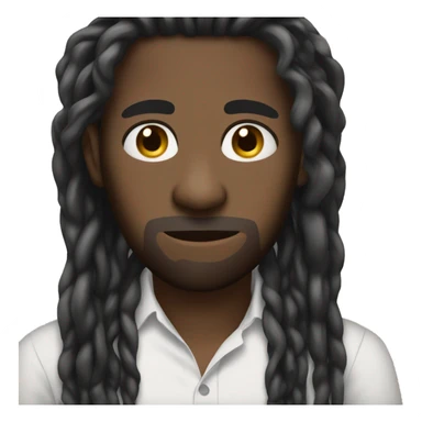 Black guy curtain dreads sticker