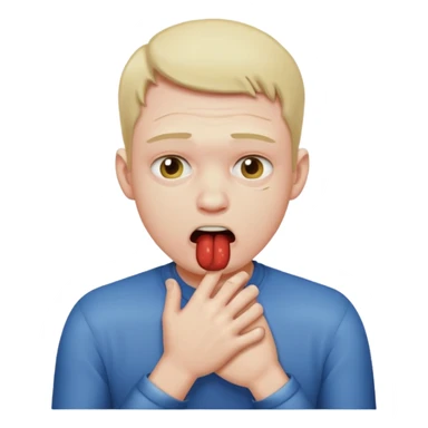 Man choking himself sticker