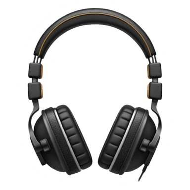 Icon of headphones with square ear pads in the Marshall style. sticker