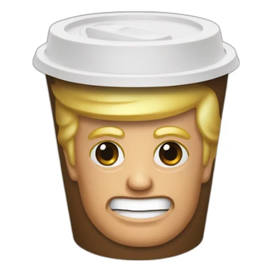 Trump coffe cup sticker