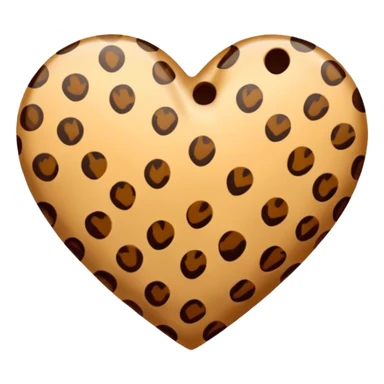 heart with a cheetah print texture sticker