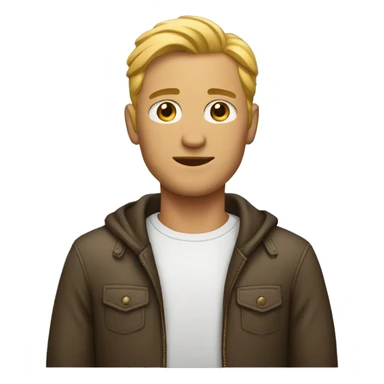 Man in designer sticker